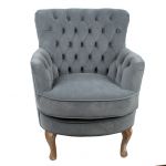 Fotel Armchair Velvet szary  - Inart 2